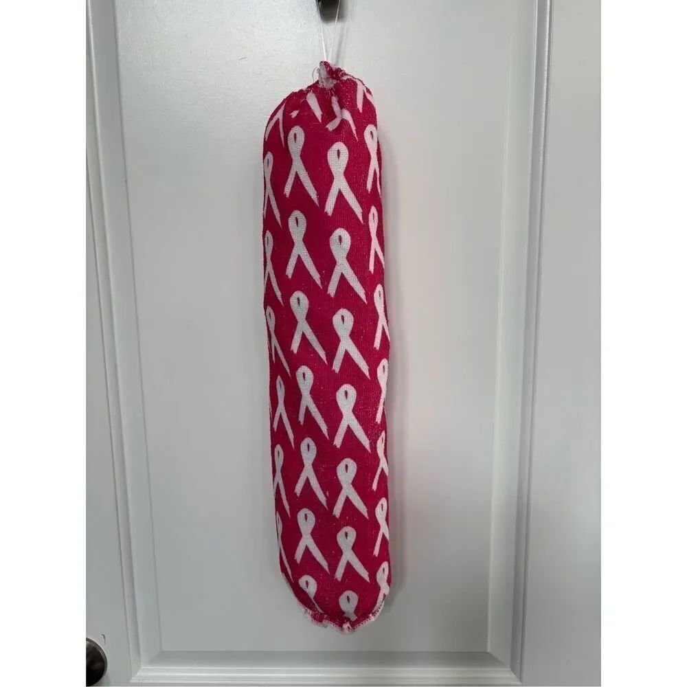 Handmade Plastic Bag Holder- Cancer signs red and white sign2 available